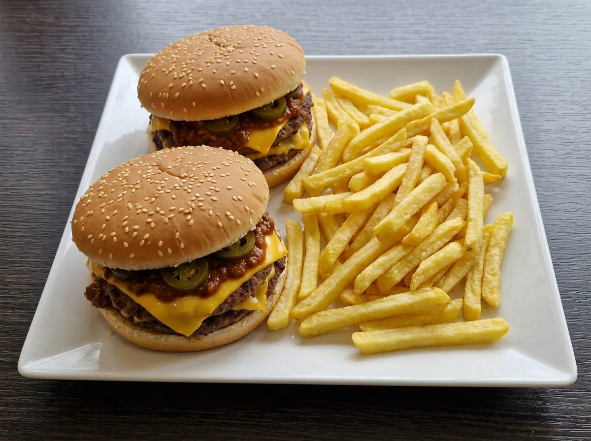 2 Double Chili-Cheeseburger - 100g