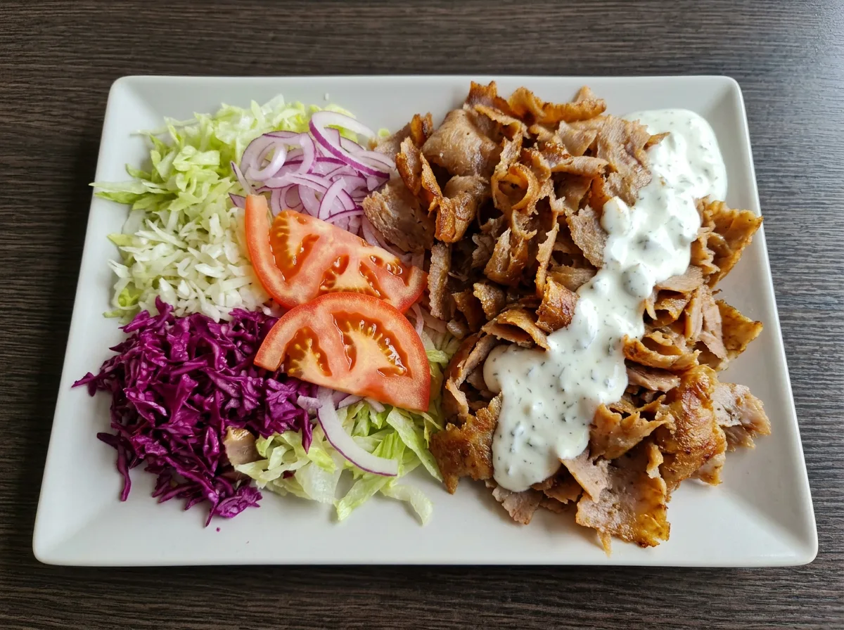 Dönerteller mit Salat Und Sauce