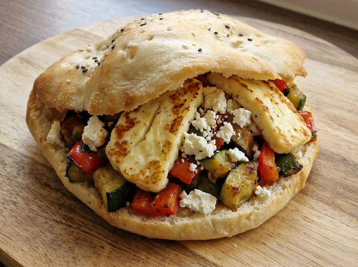 Vegetarischer Döner mit Käse