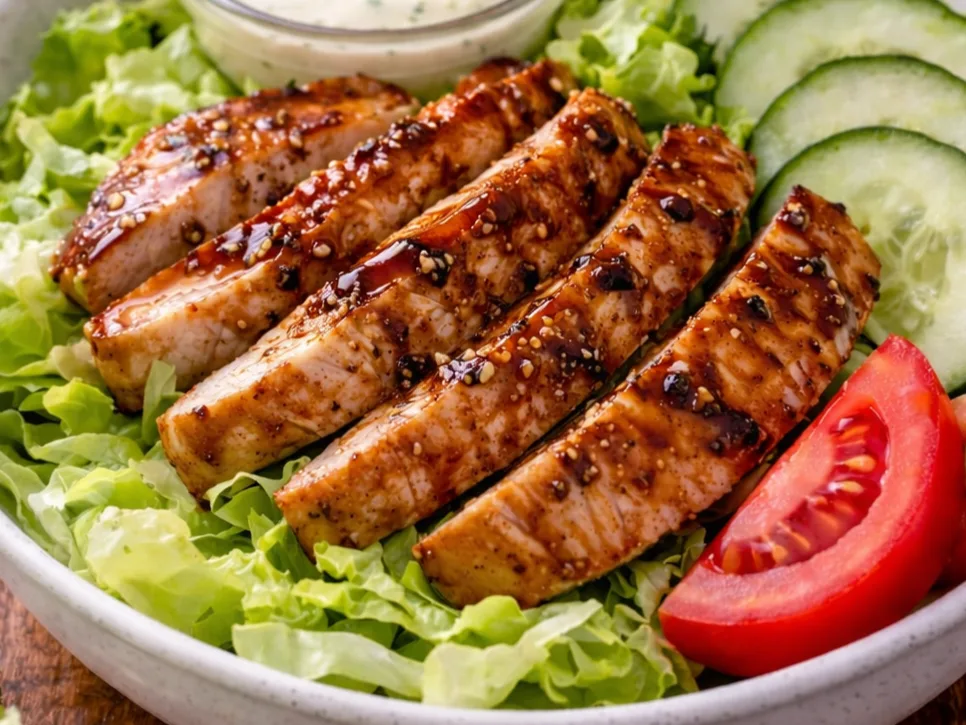 Fitness-Salat mit Hähnchenfleisch
