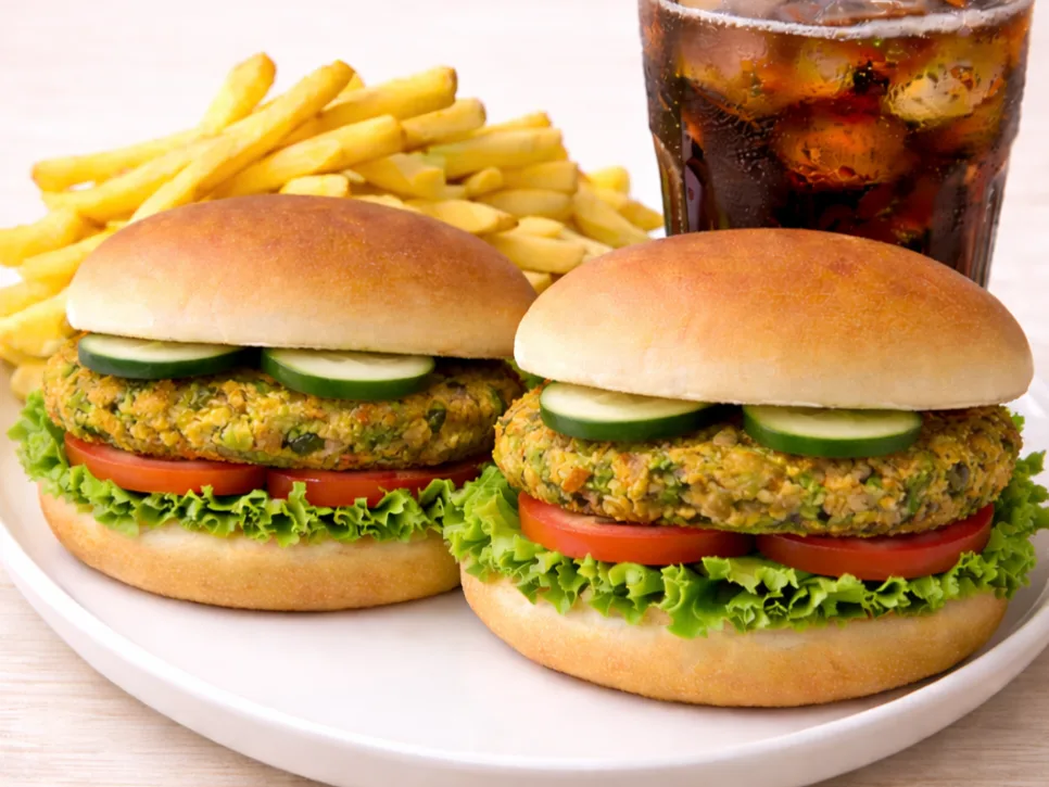 2 Veggieburger Doppelmenü